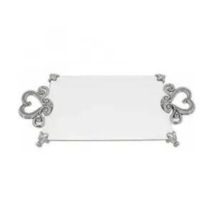 BRIGHTON MARIE
ANTOINETTE SILVER HEART
BEVELED GLASS VANITY TRAY
